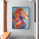 Toile - Colorful Lion